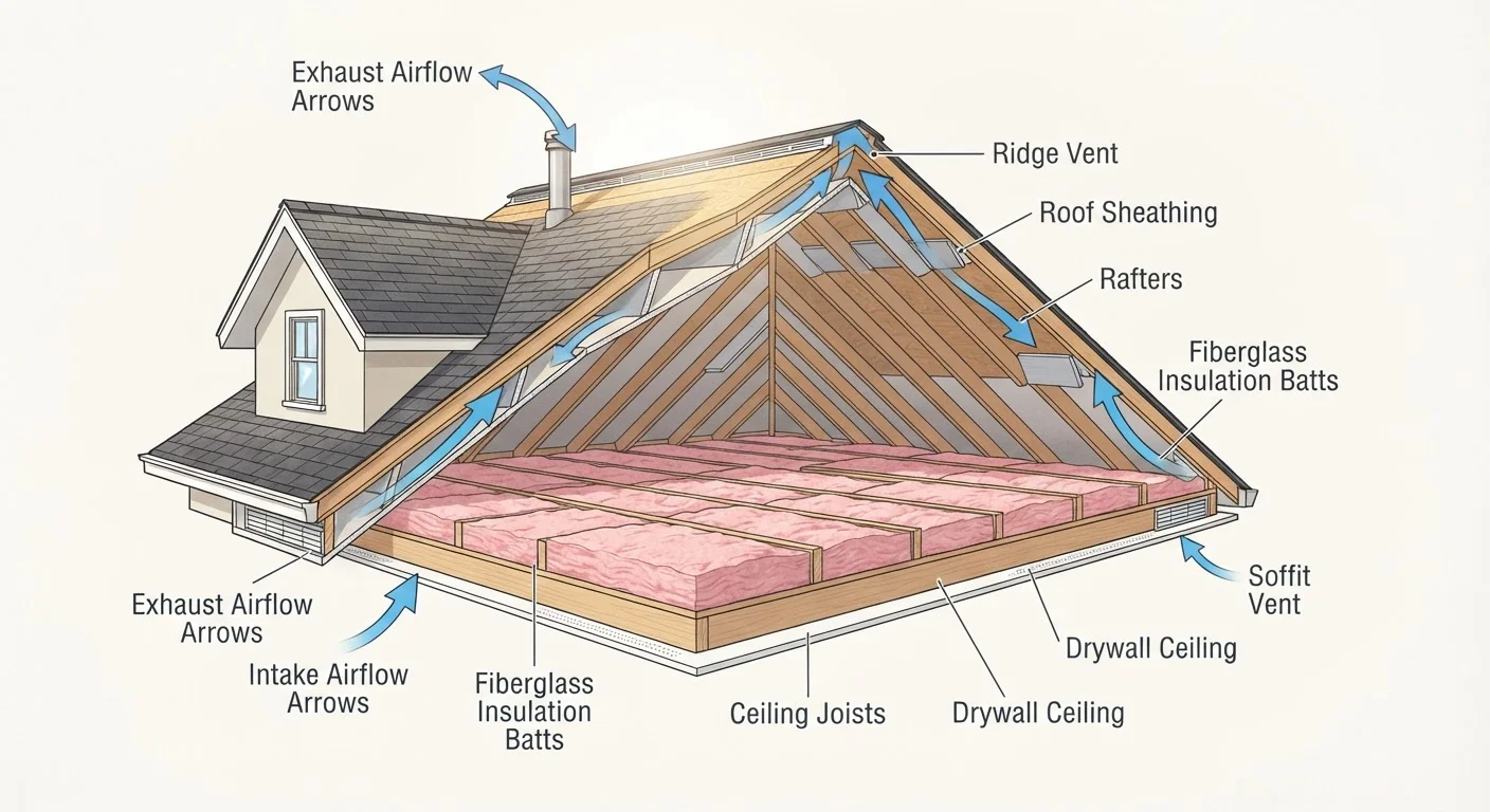 Attic Insulation and Ventilation: The Two Systems That Work Together