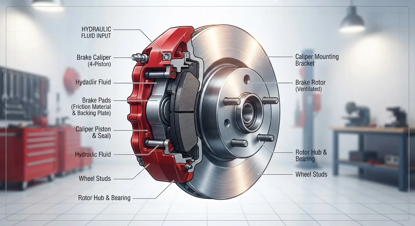 The Anatomy of a Brake System: Pads, Rotors, Calipers, and How They Work Together