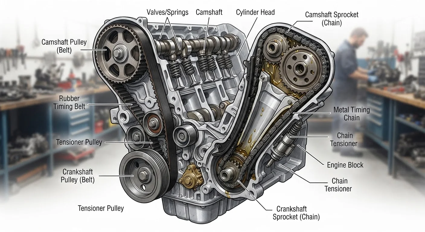 Timing Belt vs. Timing Chain: Why the Difference Matters at High Mileage